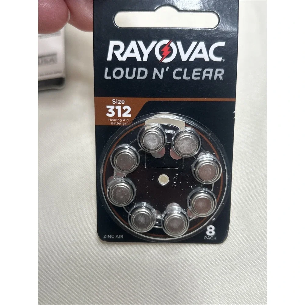 13 Pkgs (8 In Each) Rayovac Loud N' Clear Hearing Aid Batteries Sz 312 Dec '24